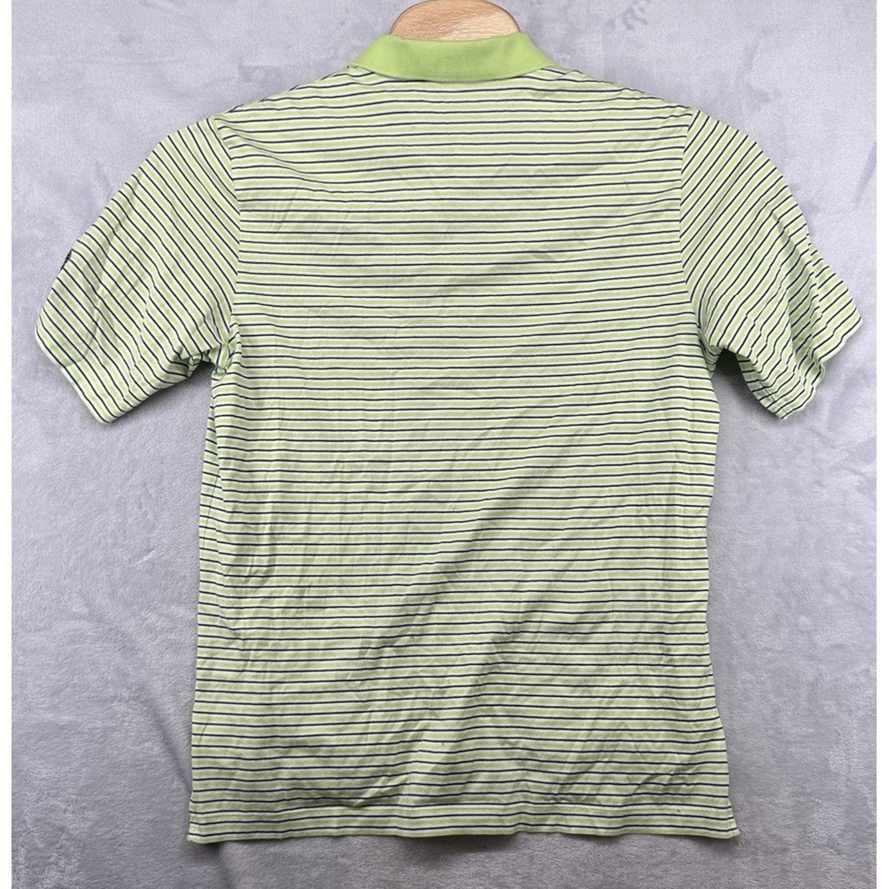 Polo Golf Ralph Lauren Sea‎ Island Green Striped Polo Shirt Cotton Men's Size M - Picture 2 of 8